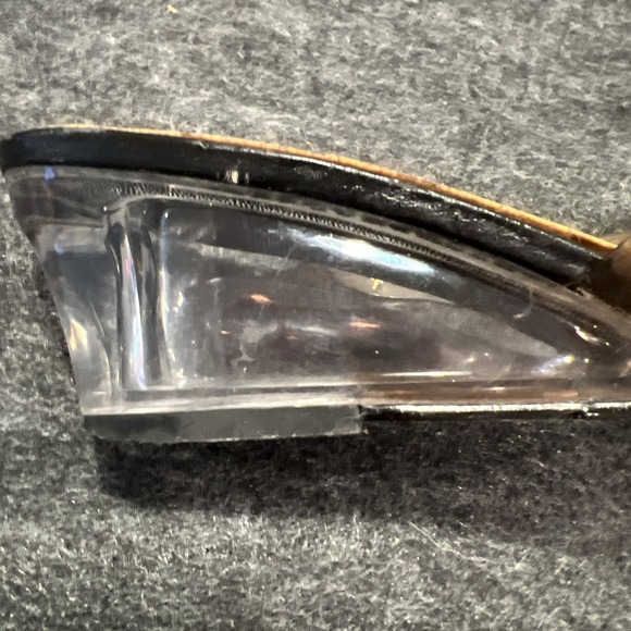 Vintage Renica Womens Size 8M Gold Lucite Wedge Heel Sandals Very Retro - Picture 6 of 13